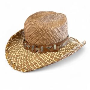 La Casa Del Sombrero Size 5 Western Woven Straw Cowboy Hat